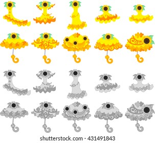 The icons of sunflower dress and parasol
