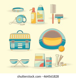 Icons supplies for pets