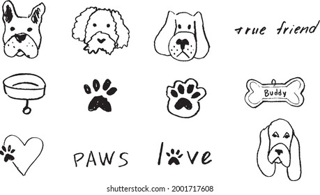 icons, symbols all for dogs