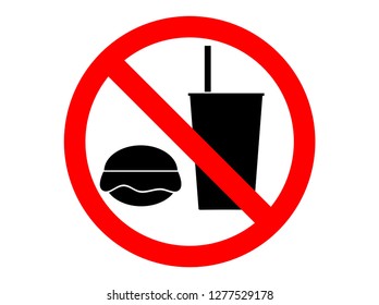 Icons or symbols do not allow food and drinks.