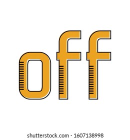 
Icons and symbols off. Vector illustration. writing off.