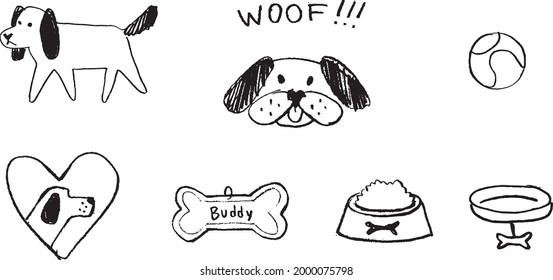 icons and symbols for pets, dogs