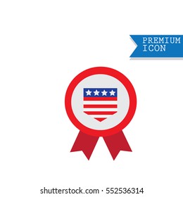 icons with symbols of the USA fof 4th july american independence day