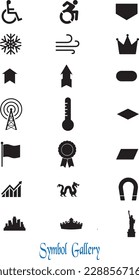 Icons and Symbols Vector Object Illustration