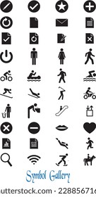 Icons and Symbols Vector Object Illustration