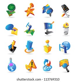 Icons for technology and computer interface. Vector illustration.