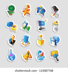 Icons for technology and computer interface. Vector illustration.