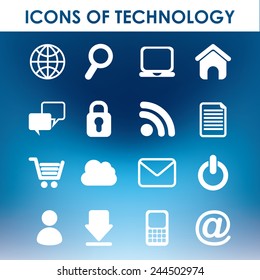 icons of technology design, vector illustration eps10 graphic