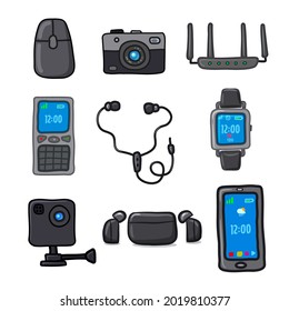 Iconos para tecnología, dispositivos digitales y gadgets.