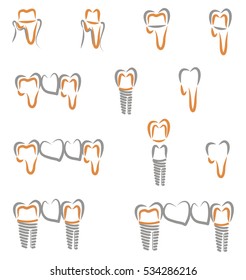 Icons teeth orthopedics