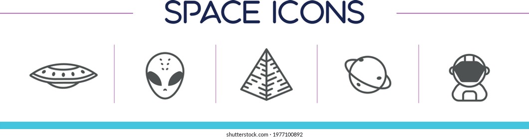 Icons that came from space to make your design out of this world!