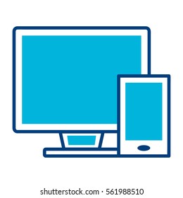 icons that illustrate about optimization responsive design for web and mobile
