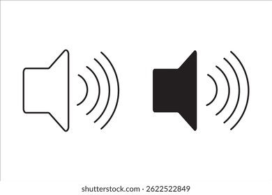 Icons that increase and decrease sound. Sound icon, volume symbol, loudspeaker sign, audio control icon set. on a white background