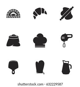 Icons for theme Bakery. White background