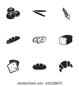 Icons for theme Bread. White background