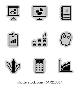 Icons for theme business, vector, icon, set. White background