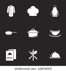 Icons for theme Chef. Black background