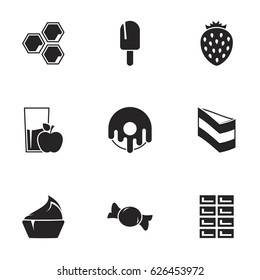 Icons for theme Confectionery and sweets. White background