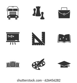 Icons for theme Education and study.White background