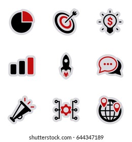 Icons for theme marketing, vector, icon, set. White background