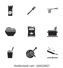 Icons for theme pasta. White background