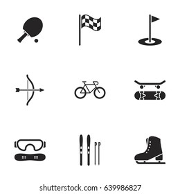 Icons for theme sport vector, icon, set. White background
