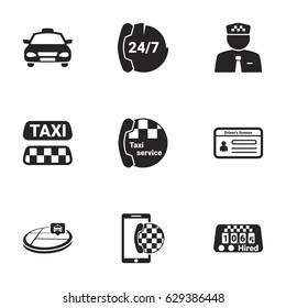 Icons for theme Taxi. White background