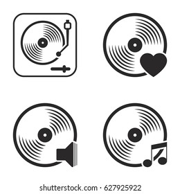 Icons for theme vinyl. White background