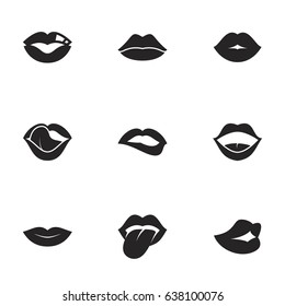Icons for theme women's lips