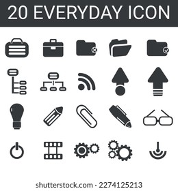  icons thin vector icon set, black and white kit