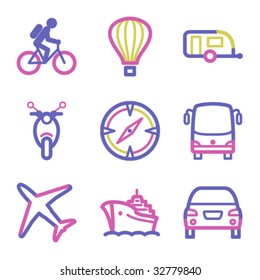 Icons three colours set 20