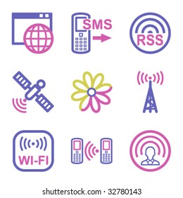 Icons three colours set 30