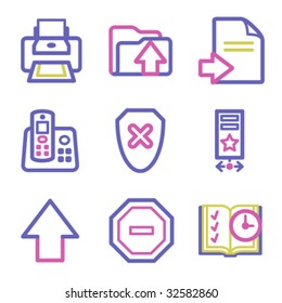 Icons three colours set 4