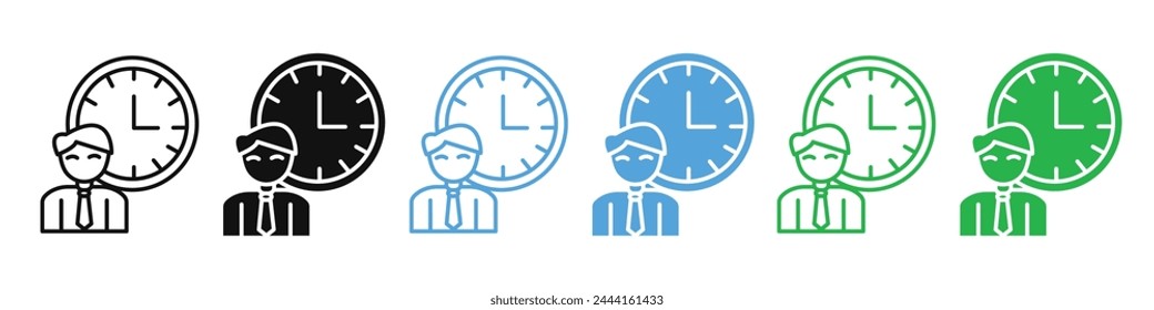 Icons for Time Saving Strategies in Project Management and Efficient Work Practices