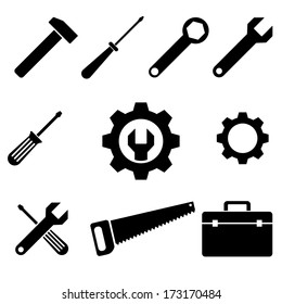 icons of tools. vector set. eps8