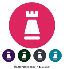 icons tower chess flat for Web, Mobile and business