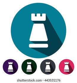 icons tower chess flat for Web, Mobile and business