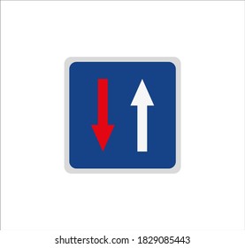 icons of traffic signs of priority to the opposite direction. illustration for web and mobile design.