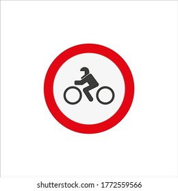 icons of traffic signs of prohibited entry to motorcycles. illustration for web and mobile design.