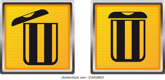 icons trash can for design vector illustration isolated on white background