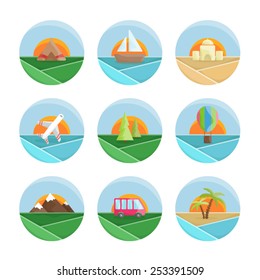 Icons for travel