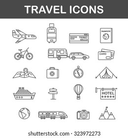 Icons travel black and white,