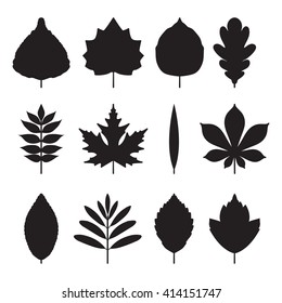 Icons tree leaves