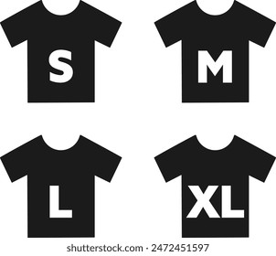  Icons for T-shirt size description