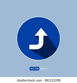 icons turn left for Web and Mobile
