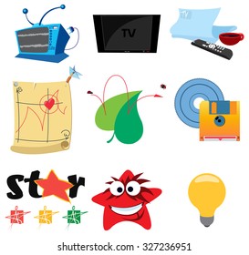 Icons TV, television set
