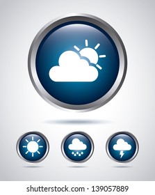 icons types of weather  over gray background vector illustration