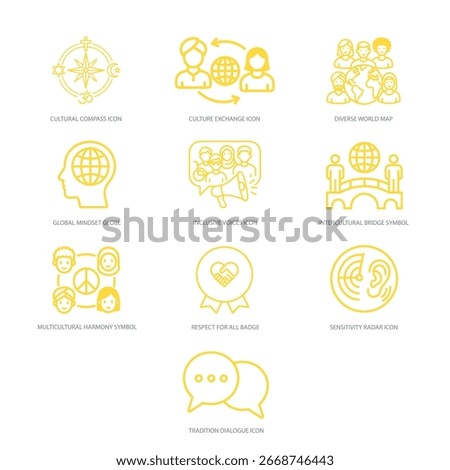 Icons for understanding and navigating diverse cultural contexts with sensitivity.
