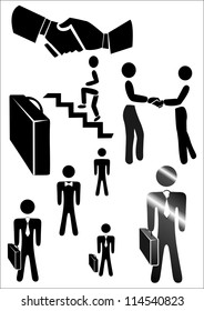 The icons for use business, dress code, career