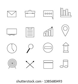 Icons for use in business through vector

